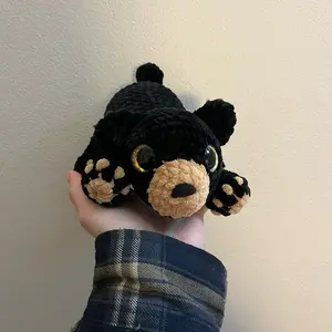 Hand crocheted black bear