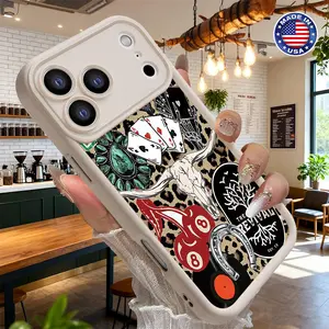 Cool Western Cow Skull Leopard Pattern Case for iPhone 17 16 15 14 Pro Max 13 12 11 XR XS Plus Air Slim Lightweight Shockproof Anti Drop Durable TPU Cover