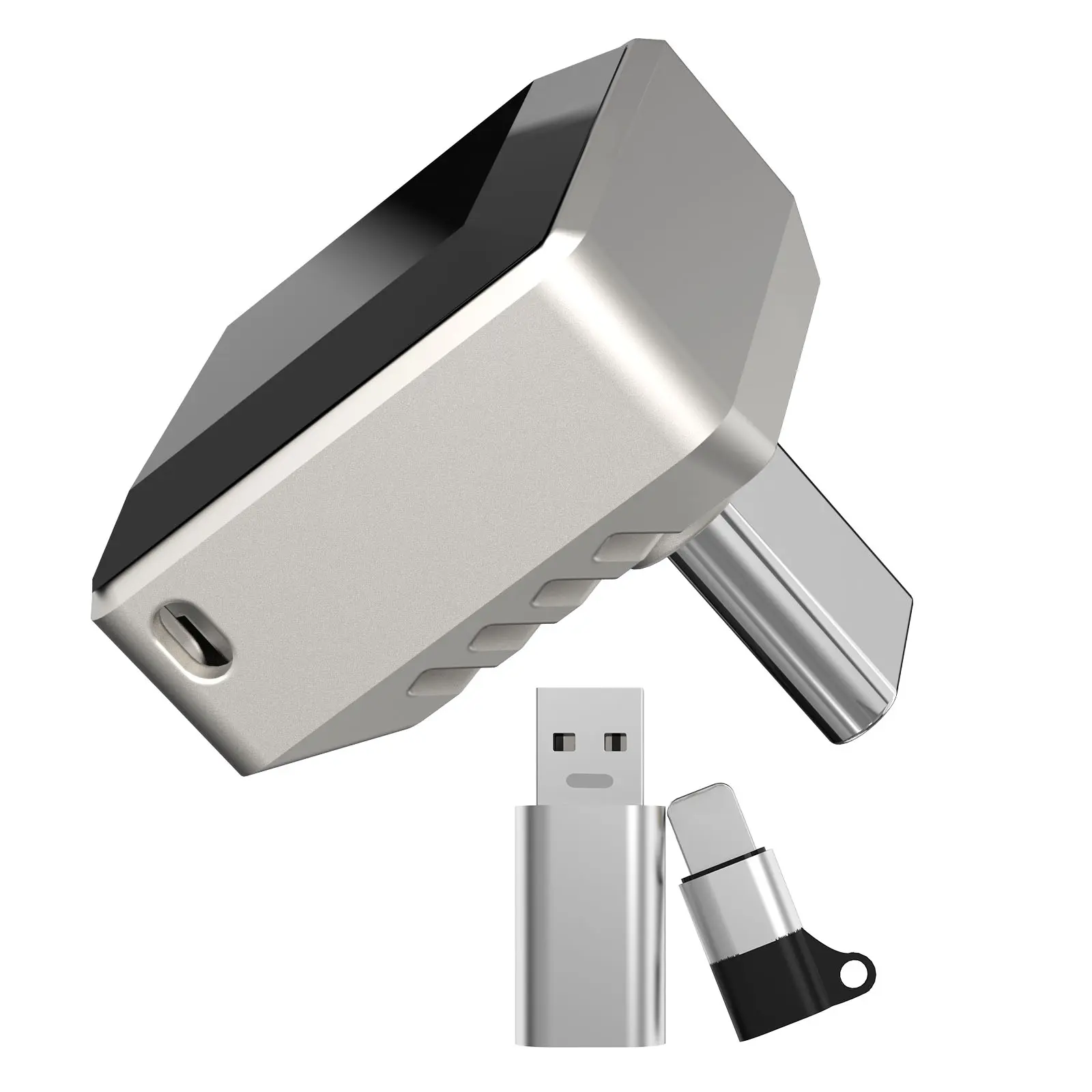 USB-C External SSD, High-Speed Type-C Pendrive - Mini Drive with USB and LS Adapters, Portable for Travel, Compatible with iPhone Series, Computers, Tablets for High-Definition Video Recording