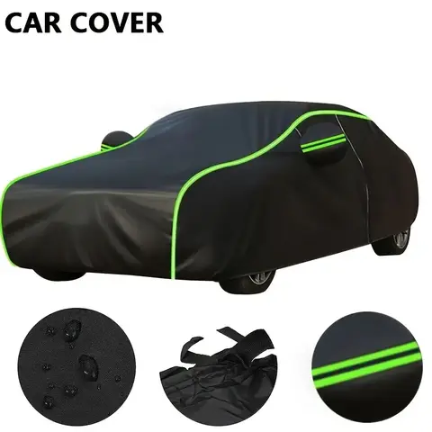 Car Cover Waterproof All Weather, UV Protection Windproof Outdoor FullCar Cover, Full Exterior Covers For Sedan SUV Hatchback Coupe For Automobiles Sun UV Rain Snow Sand Protect Vehicle Painting Silver-XXL
