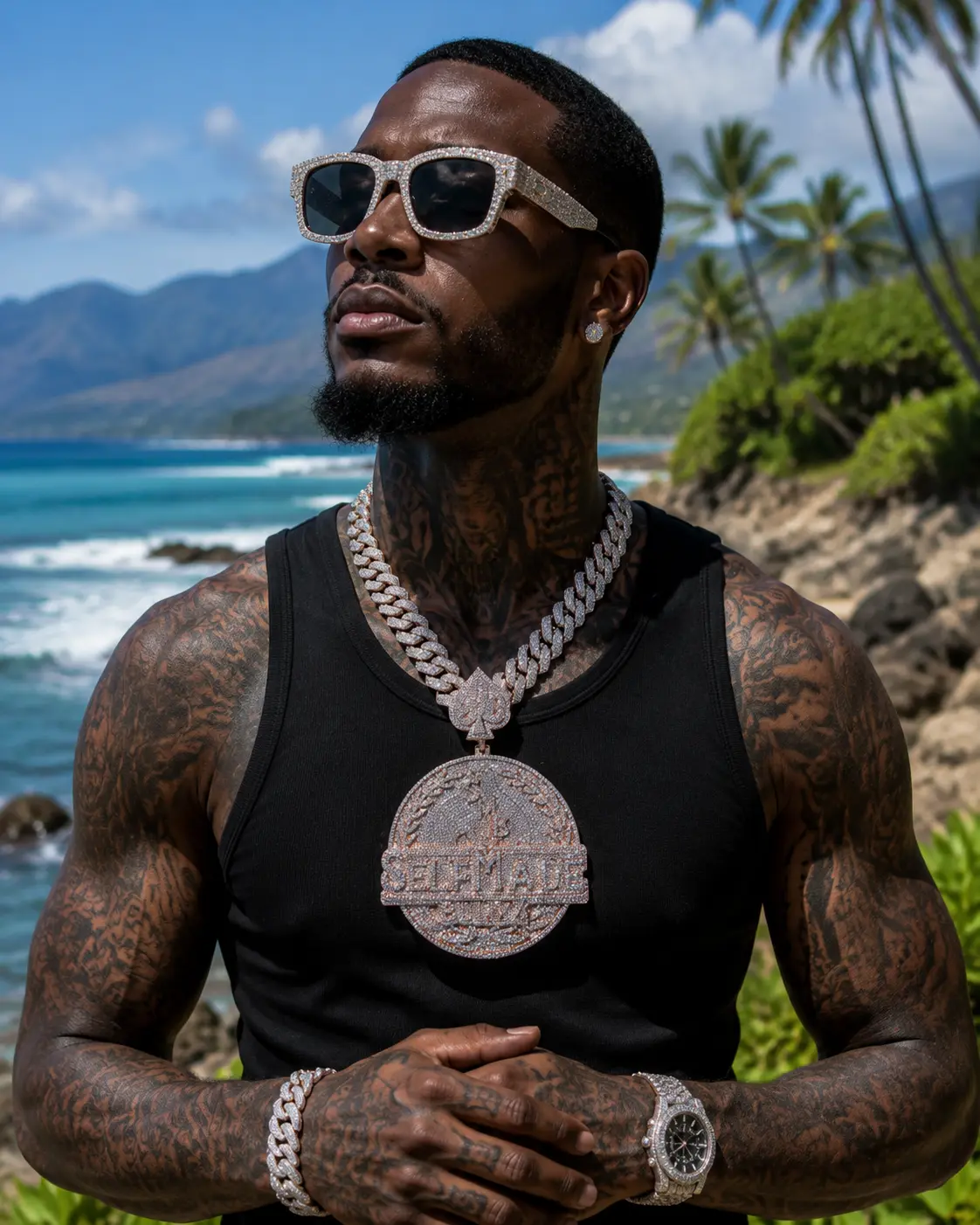 Customized Ice Diamond Pendant SMB Trophy Pendant from Hip Hop Jewelry Factory, 10k 14k 18k Gold Plated Men's and Women's Hip Hop High Precision Craft Hip Hop Jewelry, Luxury Rap Singer Pendant Jewelry, Top Hip Hop Rose Gold Full Diamond Hip Hop Craft out
