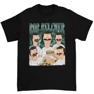 Bob Belcher Bootleg Rap Graphic Tee Bob's Burgers Vintage 90s Retro Fan Shirt
