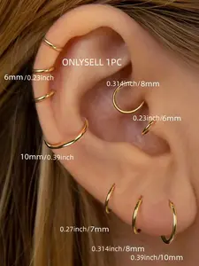 Astm F136 Titanium Hinged Hoop Nose Rings, Available in Sizes 20g/18g/16g, Ideal for Septum & Ear Piercings, Durable Metal Material, Helix Pierced Ring, Titanium Nose Hoops