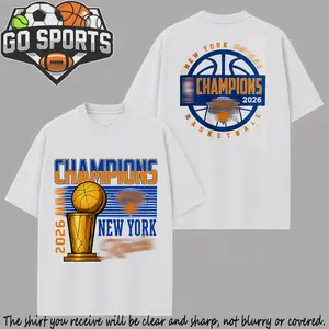 Knicks Basketball - The Champions 2026 Premium 100% Cotton T-Shirt For Knicks Nation, Knicks Basketball Fans Apparel, Jalen Brunson Fans Basketball Streetwear Tee, Gift For Basketball Fan Graphic Tee