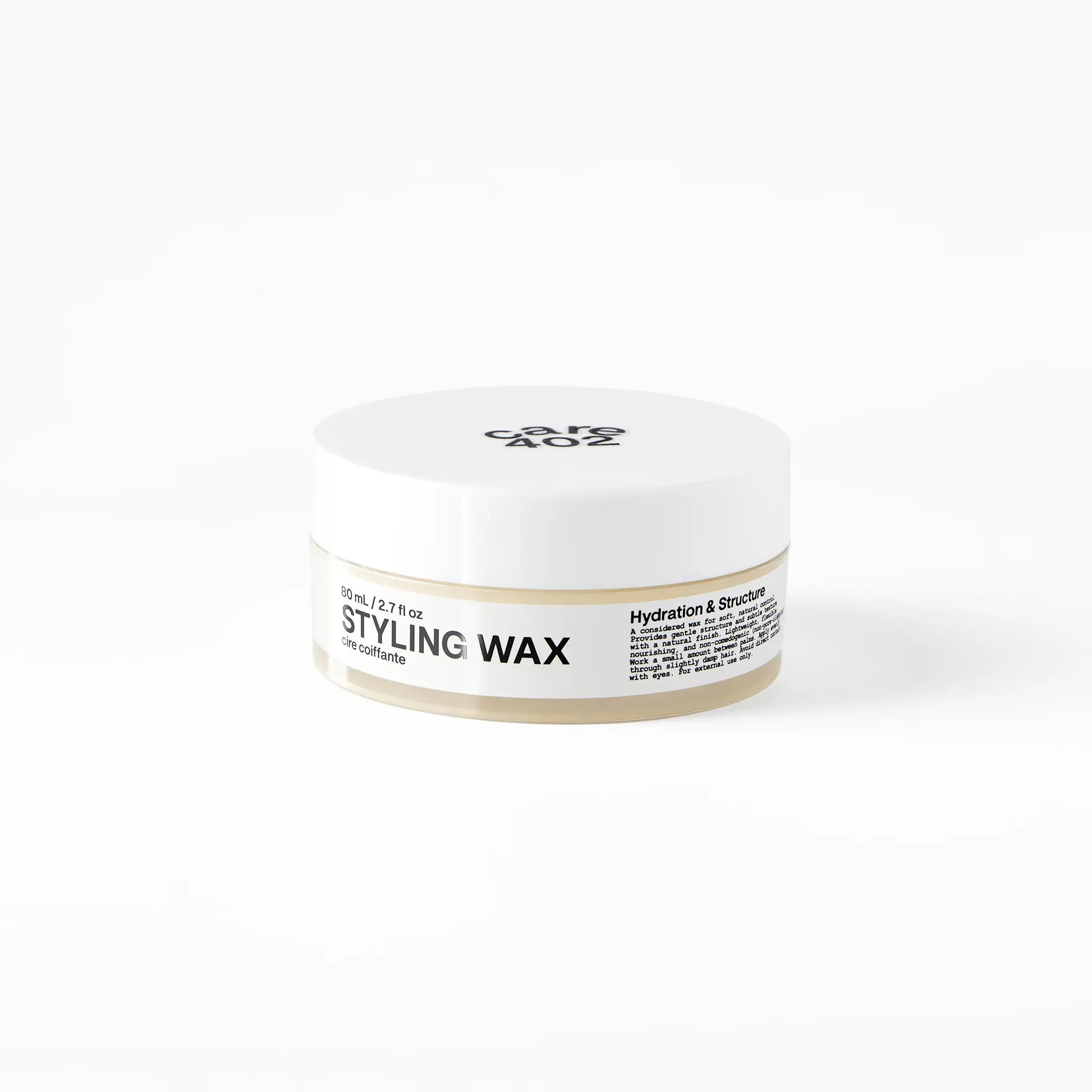 care402 - hair styling wax | shape & texture | lightweight, skin-conscious formula