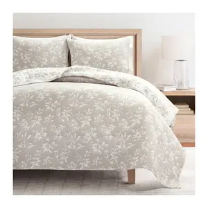 Lush Decor Floral Jacquard Matelasse Quilt 3-PcSet King/Cal K