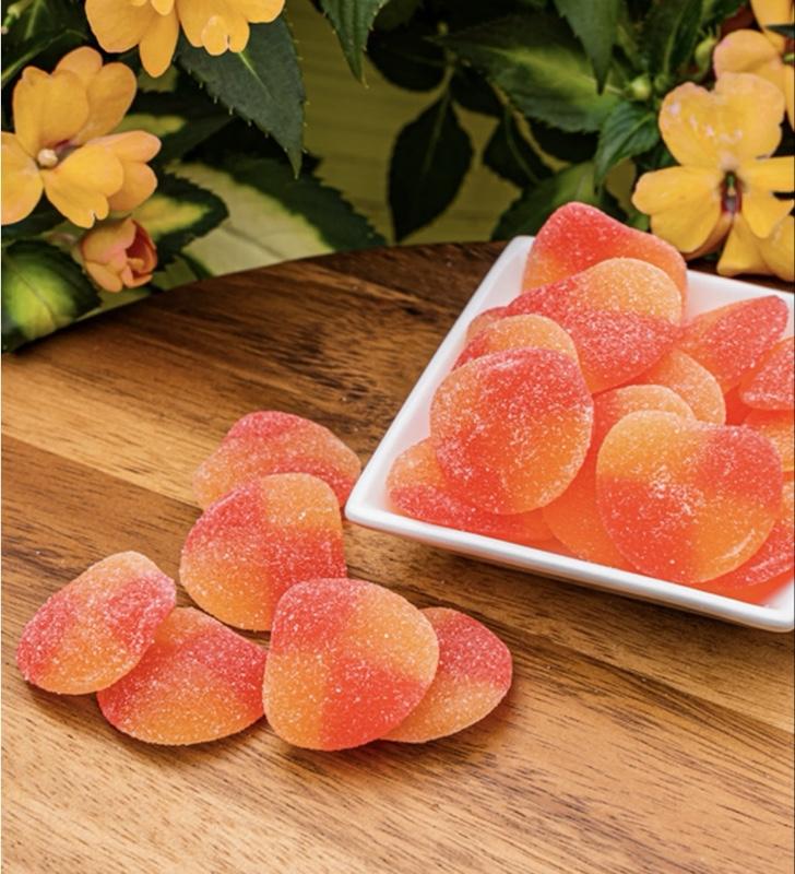 2 Pack HARIBO Peaches Gummies Fruity Peach Flavor Gummy Candy, 8 oz, Share Size Bag