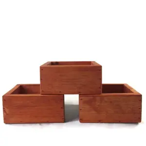 Succulent Planters Set of 3 Boxes - Wooden Garden & Home Decor - Perfect Christmas Gifts for Gardening Enthusiasts
