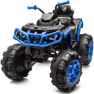 Hikiddo Shark Kids ATV 4 Wheeler, 24V 4WD Electric ATV Ride On Toy for Big Kids, 4X200W Motor, 5.6Mph Max Speed