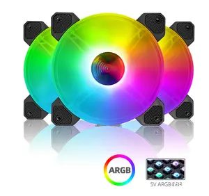 3 Pack ARGB LED Computer Case Fan PC Cooling Fan 120mm Addressable RGB Motherboard Sync