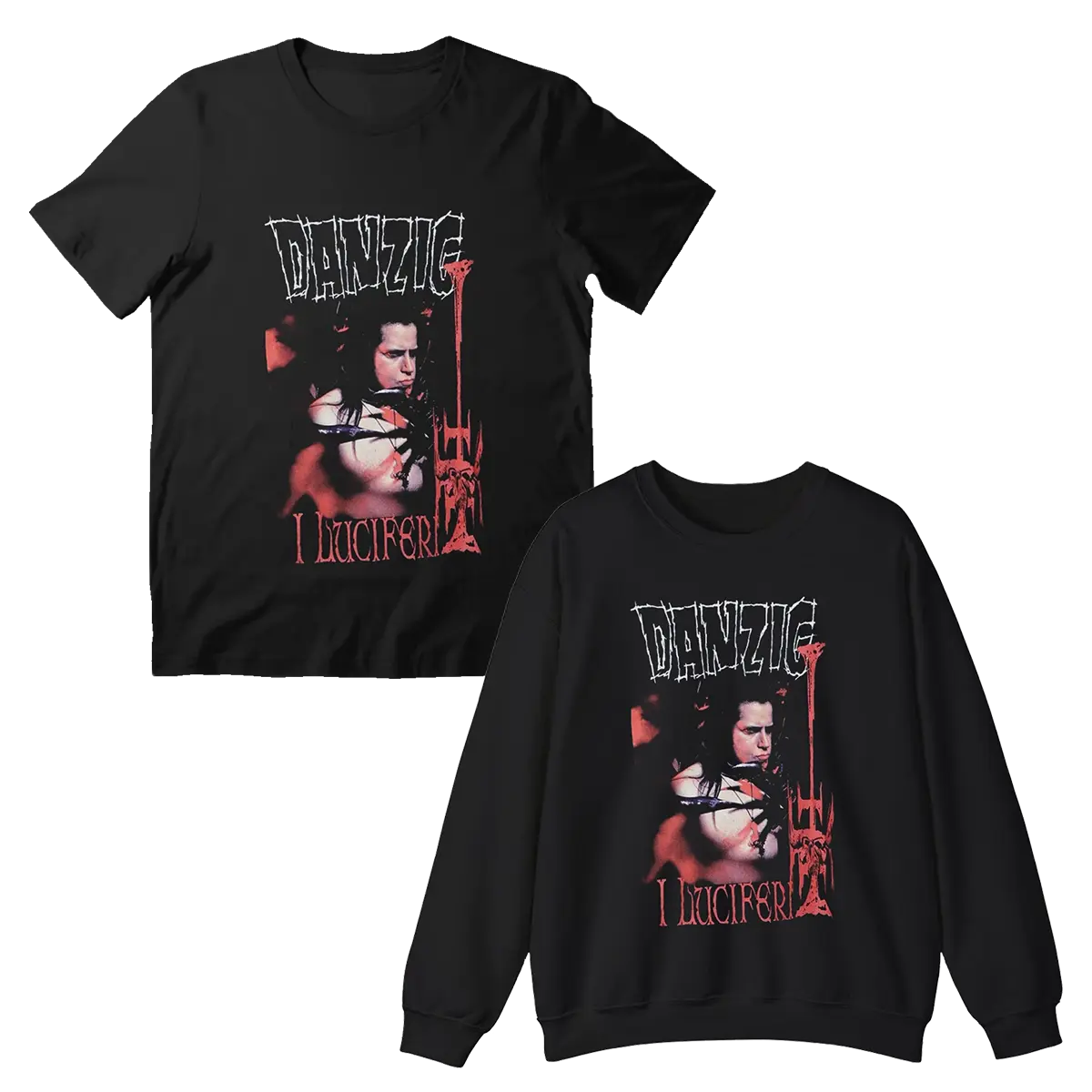 Danzig Black Shirt, I Luciferi Vintage Rare T-shirt, Halloween Gift Horror Fan, One Side, Unisex Menswear Top, Heavy Cotton Fabric