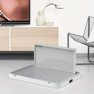 [Indoor Convenience] Anti-Splash Dog Potty Tray with Pee Wall - Indoor Pet Training Toilet for Dogs & Cats, Durable Plastic Design, Easy Clean Puppy