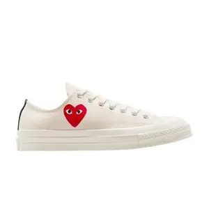 Comme des Garçons PLAY x Converse Chuck 70 Low 'Single Heart - Milk'