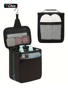 Travel Organizer Bag, Portable Cosmetic Storage, Large Capacity Mesh Shower Bag, Dorm Essential, Bathroom Gym Camping Use, Unisex, Travel Toiletry Bag