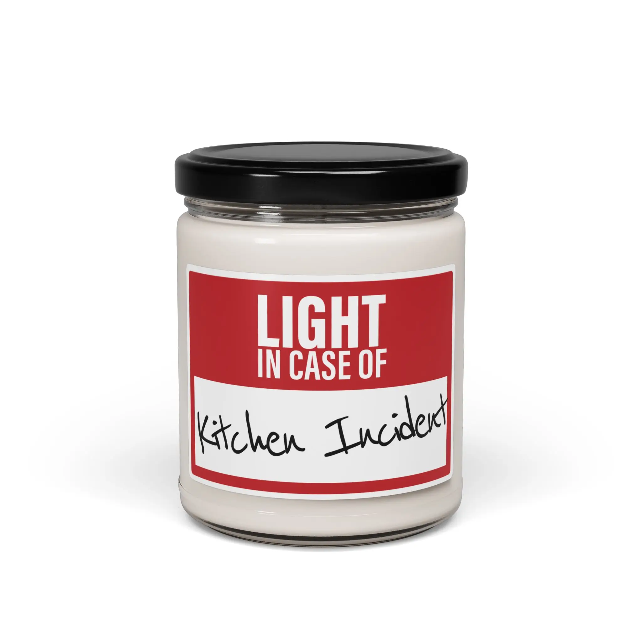 Kitchen Incident Funny Novelty Scented Candle Light in Case of Kitchen Incident Unique Gift Home Decor Aroma Fragrance 50-60 Hours Burn Time Eco-Friendly Soy Wax