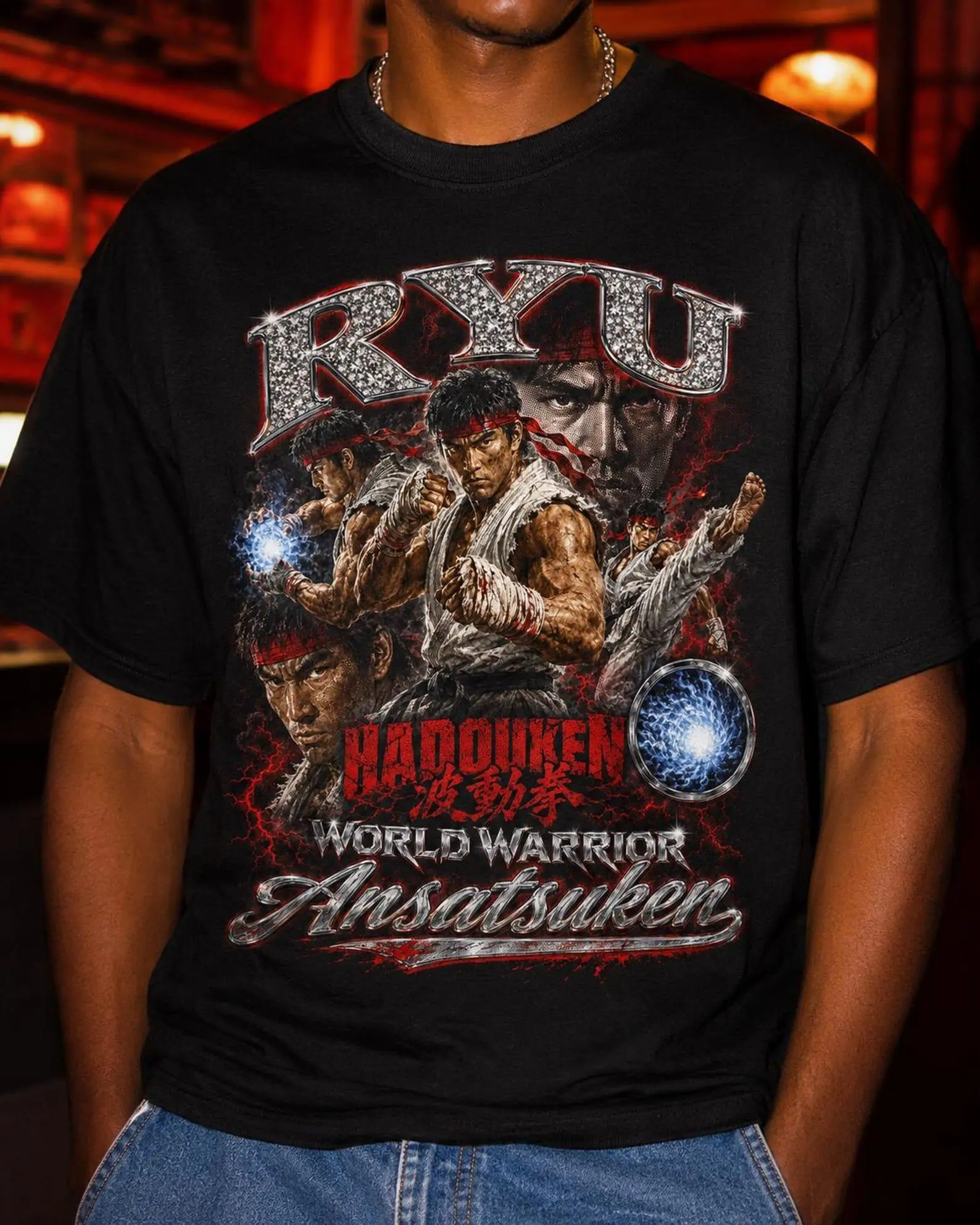 Ryu Street Fighter Tee, Vintage Gaming Graphic Unisex Shirt, Vintage Style, Streetwear for Fans