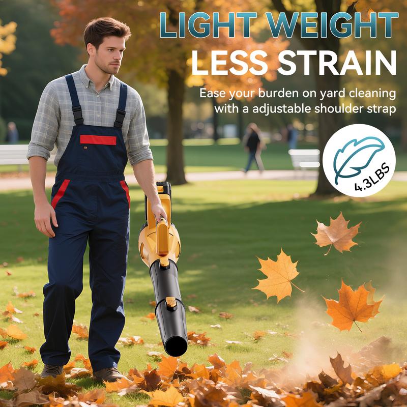Tanlook Cordless Electric Leaf Blower/Snow Blower - 26000 RPM Max Power, 2×4.0Ah Batteries, Lightweight Handheld for Efficient Leaf & Snow Removal, Powerful Performance & User-Friendly Design