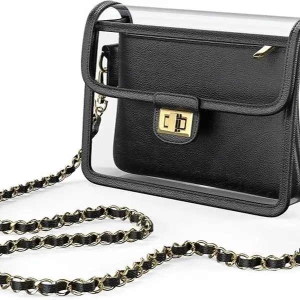VOULEZVUE Premium Clear Stadium Crossbody Purse | UV-Resistant TPU | Privacy Wallet Included