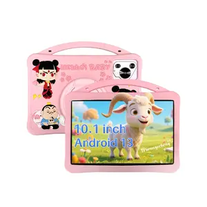 10.1 Inch Android Tablet PC, Parental Control, Video Calling, WiFi, Shockproof Case, Educational Entertainment for Kids & Adults