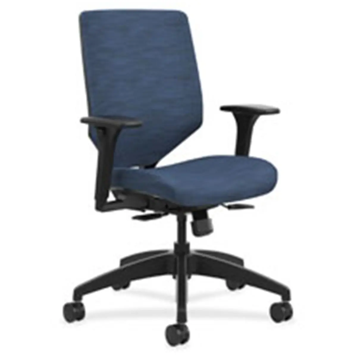 212 MAIN Hon Solve Fabric & Reactive Mid-Back Commercial Office Task Chair - Black, Ergonomic Adjustable Seat & Arms, Supportive Sitting, Back Health Solutions, Body Alignment, WFH Setup, Home Office Ideas, Work From Home, Adjustable Ergonomic Chair, Heig