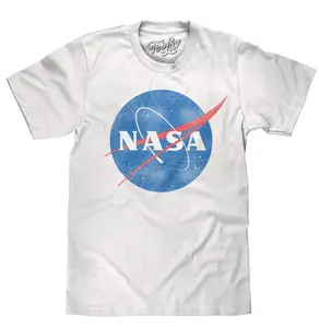 Distressed NASA Logo T-Shirt - White