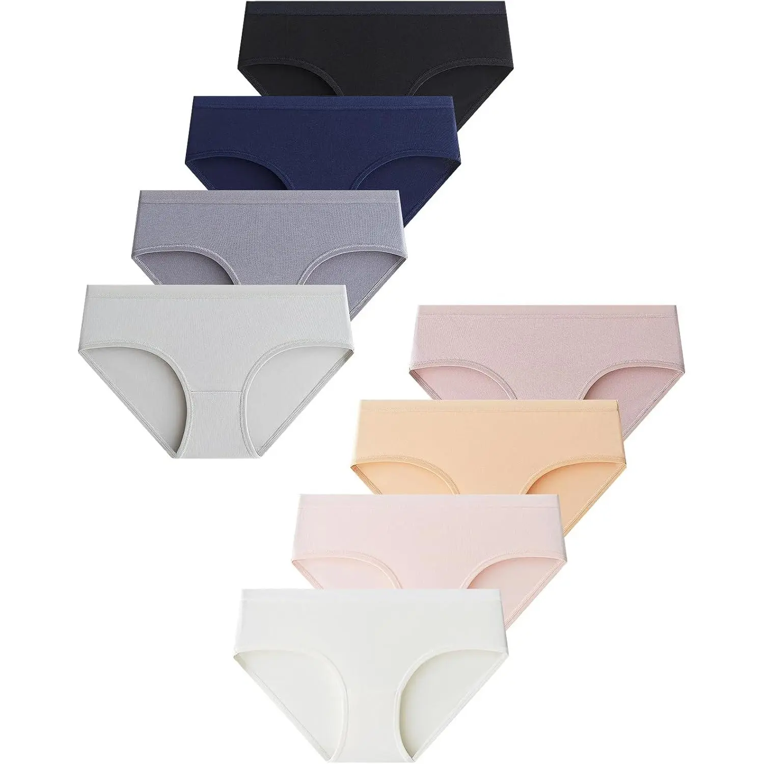 X-UDW08  Teen Girls Cotton Underwear Panties Briefs Pack of 8 Underpants
