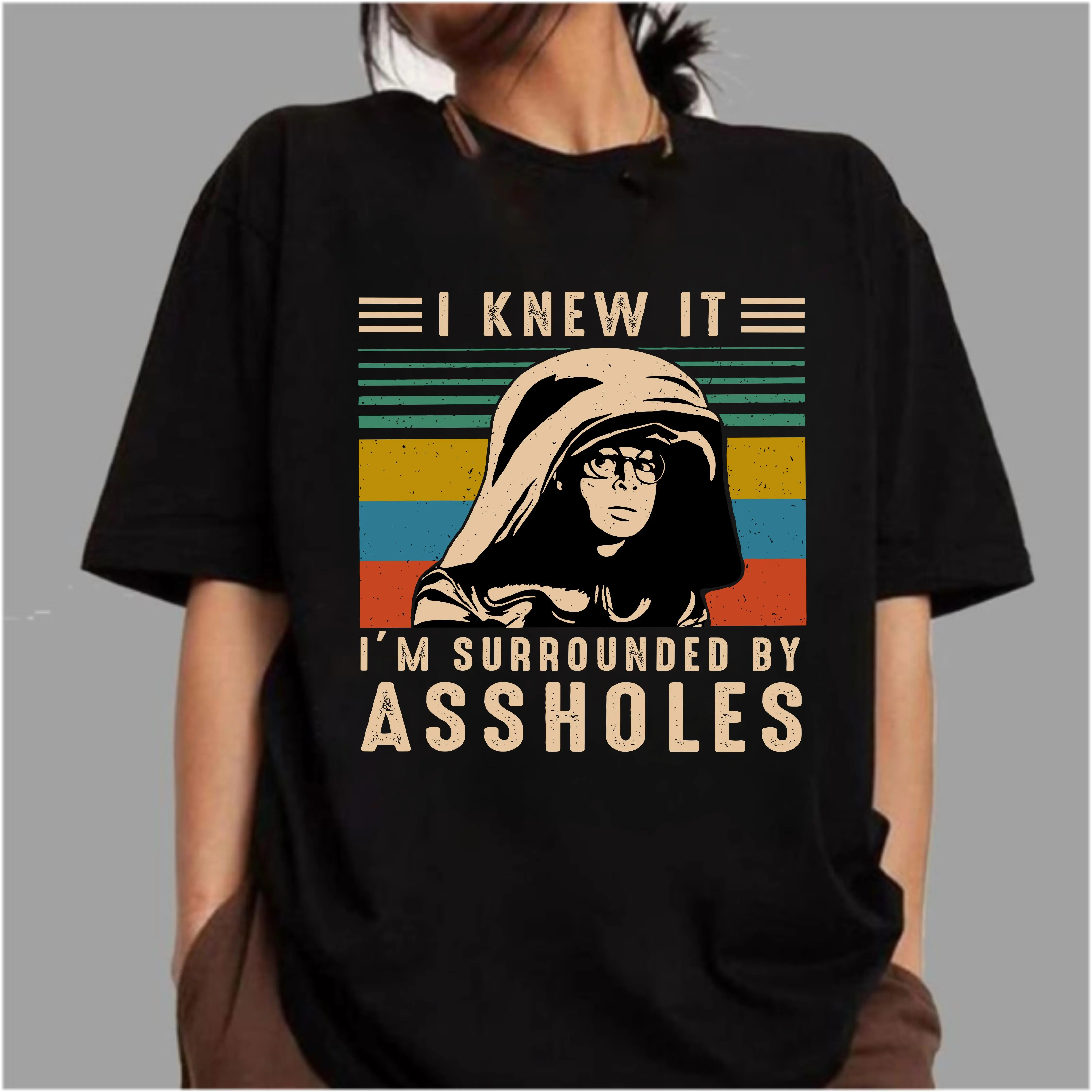 100% Cotton Casual T-Shirt, Unisex Spaceballs Dark Helmet Graphic Tee, Lightweight Movie Inspired Top for All Seasons