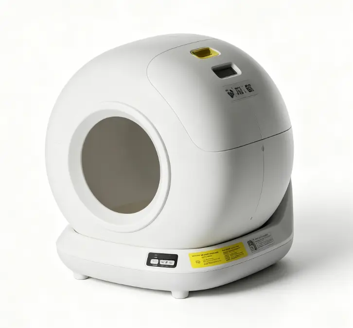 Automatic Smart Self-Cleaning Cat Litter Box - Advanced 3-Safety Sensors, Ionic Deodorization, Mobile App Health Tracking, Extra-Large 14-Day Hands-Free Waste Bin for Multi-Cat Households