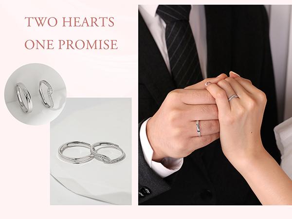 MEISSA Joined Paths Couples' Rings S925 Sterling Silver Mens Womens Matching Diamond Wedding Band Size Adjustable Personalized Gift Engrave Promise Ring Minimalist Stackable Perfect Gift Women Wedding Bands for Women Engagement  Christmas Gifts