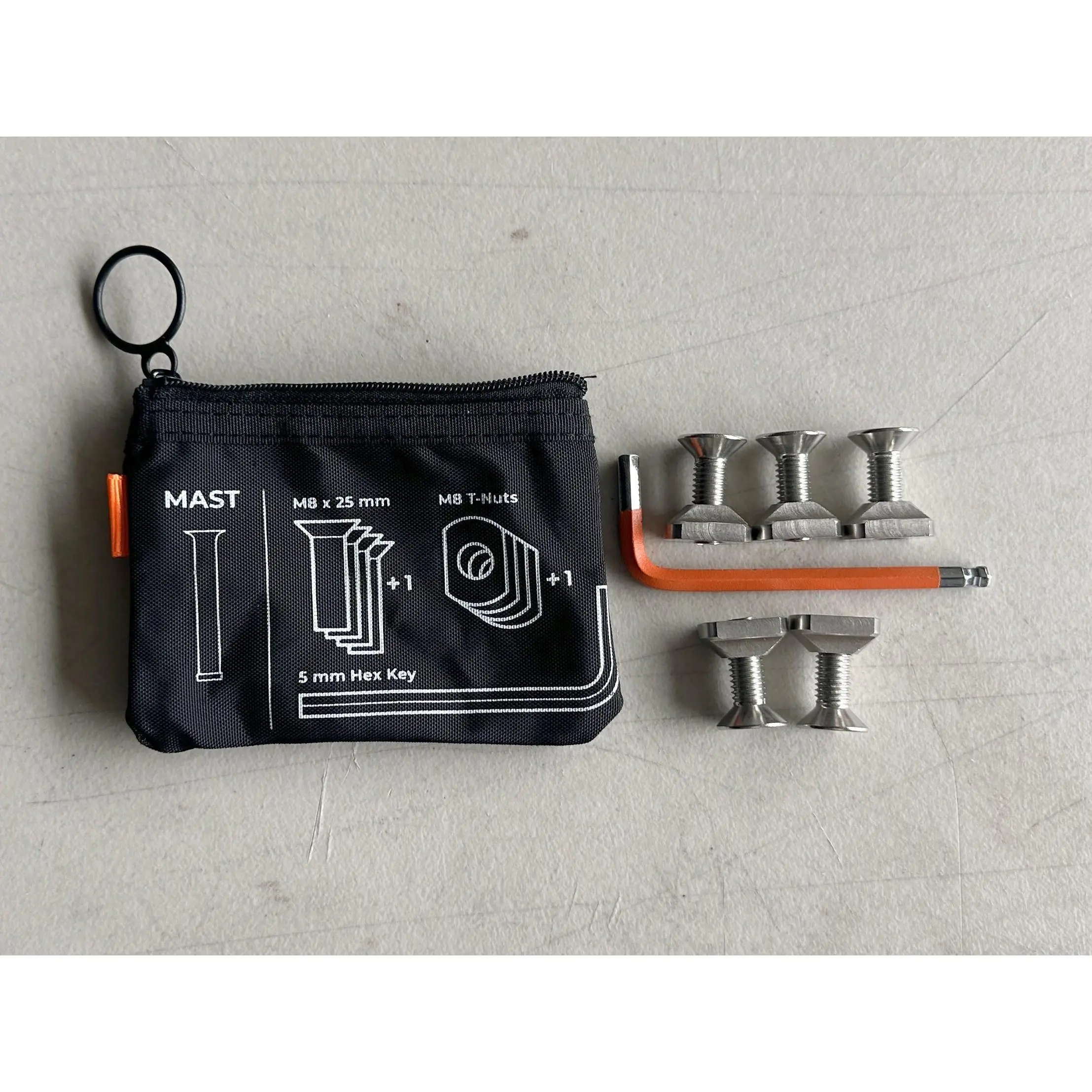 Lift Foils Classic Mast board Hardware Kit / M8 T-Nuts 25mm 5X 5mm Hex Key