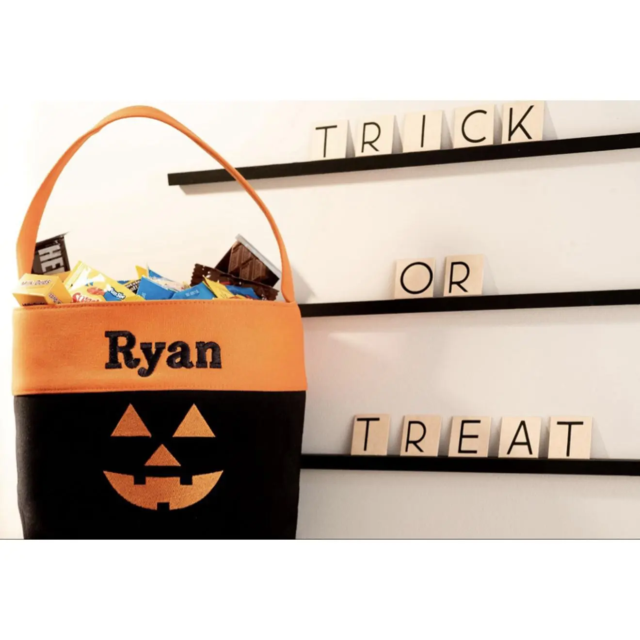 Customizable Halloween Trick or Treat Canvas Buckets, Festive Party Supplies for Home Halloween Gatherings