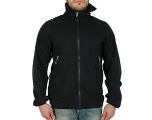 Men's Spyder Diffuser Shell Jacket - Black, Menswear Tops Coats with Layered Protective Design