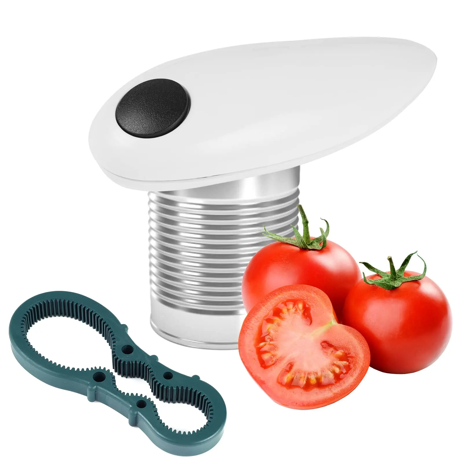 Electric Can Opener - 1-Touch Handheld Electronic Can Openers with Smooth Edge, Automatic Easy Open, Universal Fit, Portable Kitchen Gadget for Seniors with Arthritis