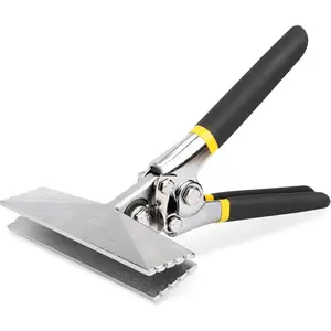 Sheet Metal Hand Seamer, 6 Inch Straight Jaw Sheet Bender Tools for Flattening Metal, Bending Pliers with Double Dipped Cushion Handle, Grip Strength and Versatility