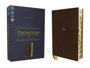 NIV, Thompson Chain-Reference Bible, Leathersoft, Brown, Red Letter, Thumb Indexed, Comfort Print by Dr.  Frank Charles Thompson||Zondervan [Leatherbound Book]