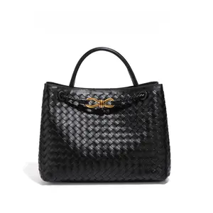 M6198 One-shoulder Crossbody Hand-woven Women's Bag 2026 New Commuter Large-capacity Portable Tote Bag