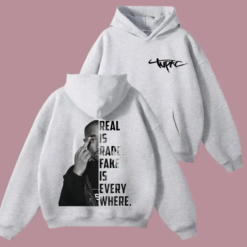 Tupac Rapper Middle Finger Hoodie, 2 Pac Rapper Sweatshirt, Vintage Hip Hop Graphic T-Shirt, Unisex Streetwear Pullover For Fans