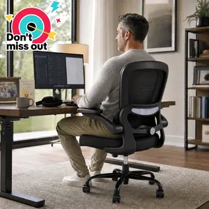 【DealsForYouDays】TRALT Office Chair - Ergonomic Desk Chair with Adjustable Lumbar Support, Mesh Computer Chair, Executive Chairs for Home Office Comfortable Lumbar Support (Black)