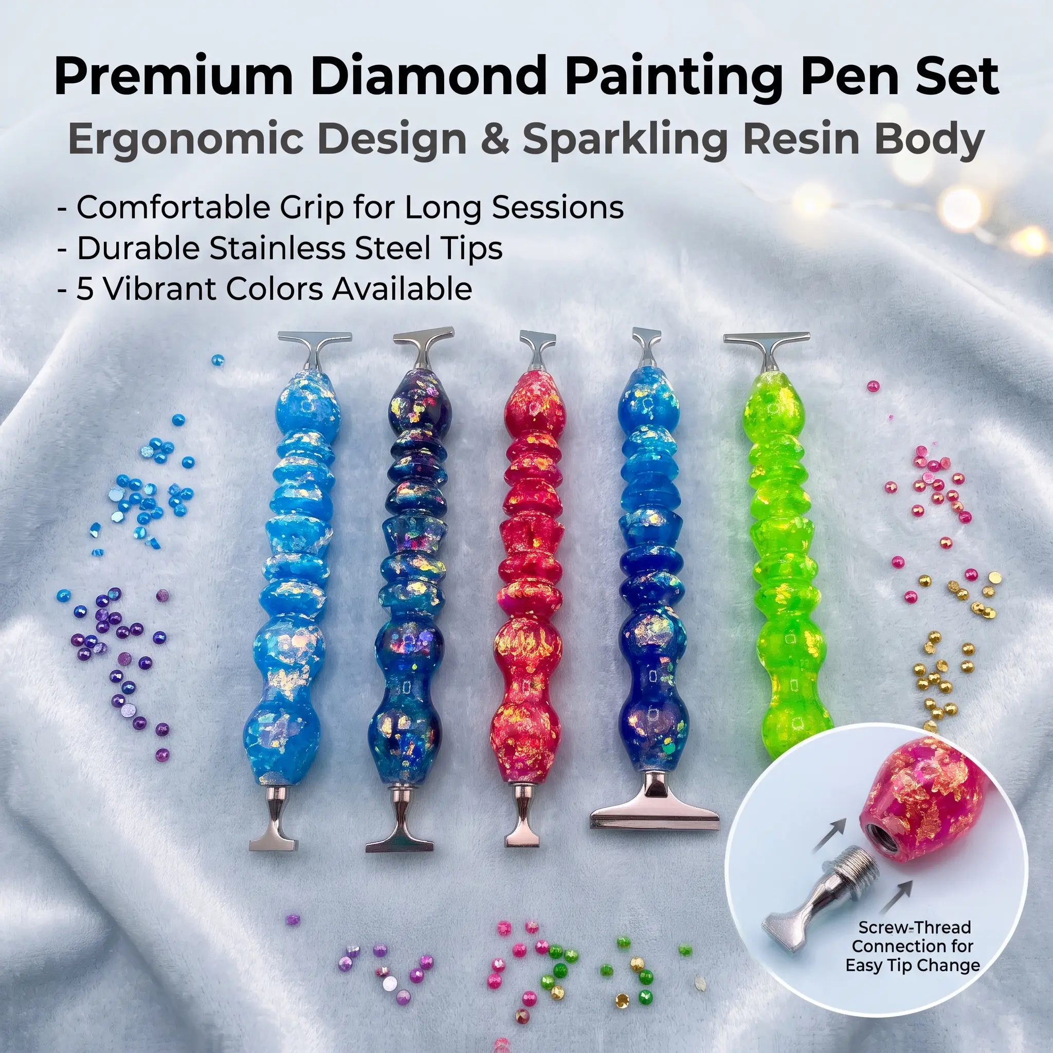 Don’t miss our new drill pens!Diamond Painting Pen Gift Box Set , Diamond Painting Tools for DIY Needlework (Toys & Hobbies)
