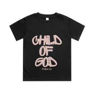 Child of God Kid Christian Faith Religious Jesus Bible Verse Cotton T-shirt, Graphic Print Round Neck Short Sleeve Casual Tee for Boys Girls Cute American Tee