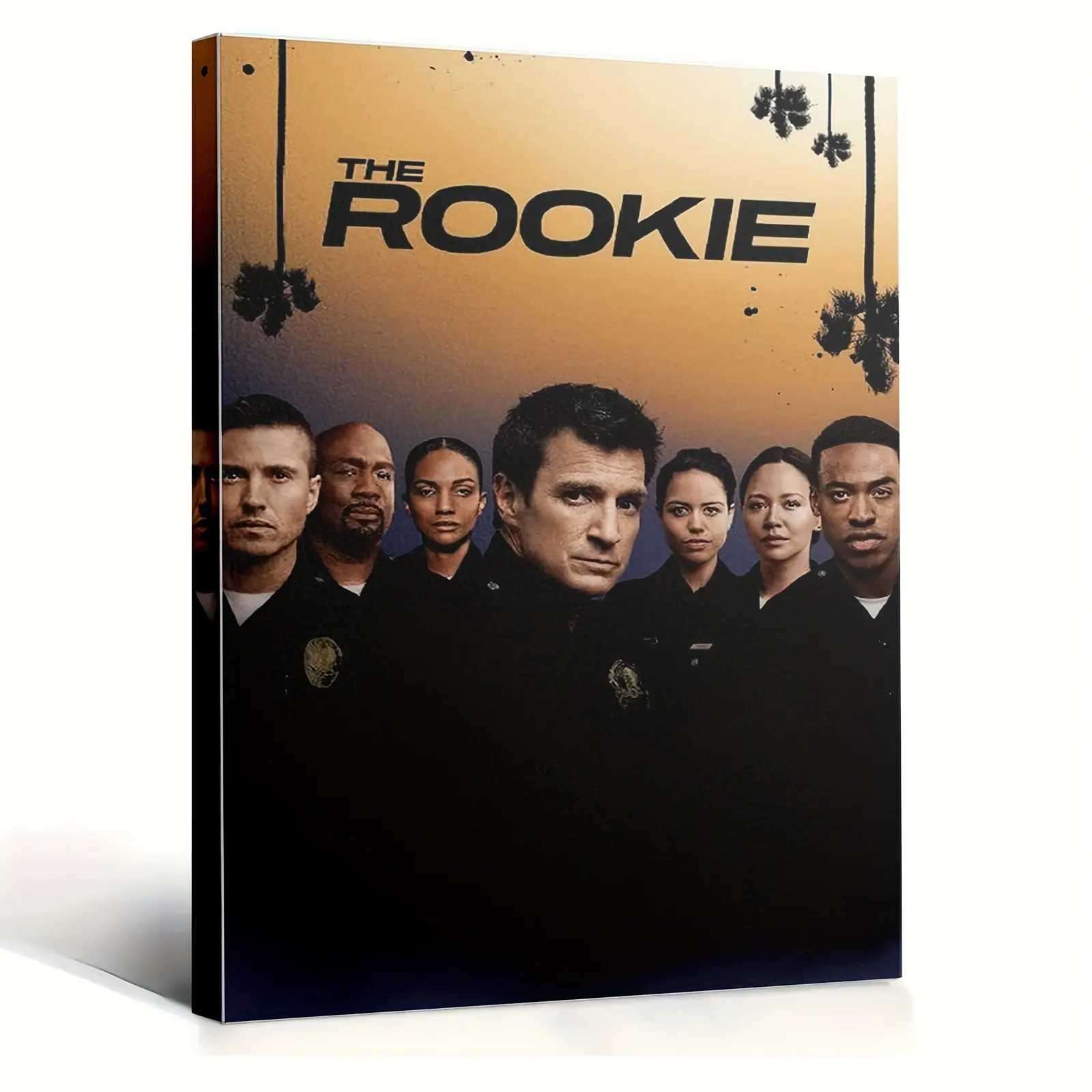 1pc Framed "The Rookie" TV Series Canvas Poster - Vibrant 2D Flat Artwork with NYPD Theme, Perfect for Living Room, Bedroom, Office, Dorm, and for Man Cave Decor, Office Artwork |   Themed Decor |   Durable Canvas, Canvas Wall Art