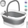 Nekteck Foot Soaking Tub Collapsible Bucket for Foot Bath Soak Tub, Foot Basin Foot Soaker with 138 Acupressure Nodes and Pumice Stone for Feet Massager Pedicure Foot Spa, Gifts for Men Women Dad Mom