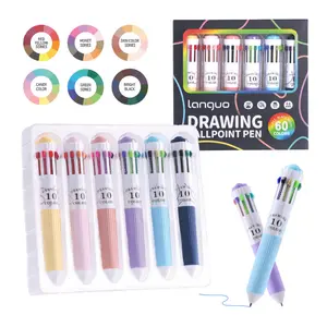 3/6 Pack Multicolor Pens, 28/60 Colors, 10-in-1 Colored Ballpoint Pen,0.8mm Fine Point Smooth Writing, Retractable Ballpoint Pens for Office School Students Gifts, Colored Pens Set