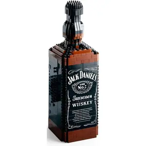 300Pcs Toy Building Block Set for Whiskey Bottle Construction,Collectible Display Set, Adults and Boys Kids Aged 6+ (Whiskey Bottle Building Blocks-2)