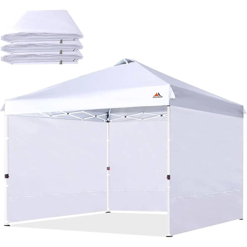 3-Pack Canopy Sidewalls, 300D Polyester Sun Shade Panels with Zipper for Straight Leg Frames, 86x120 inches, UV Prevention for Outdoor Party Events, 10X10