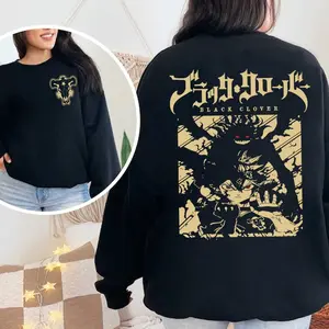 Black Clover Black Bulls Hoodie Sweatshirt, Anime Black Clover Sweater, Black Bulls Sweatshirt, Black Clover Hoodie, Anime Merch, Otaku, Anime Clothing, Trending Anime Winter Sweatshirt