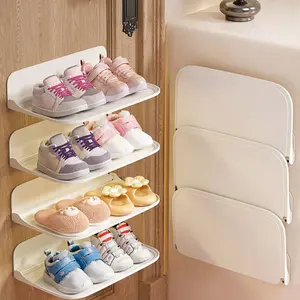 Wall-Mounted Baby Shoe Rack, Entryway Door Storage Shelf, Shoes Organizer, Nursery Decor, Bathroom Storage, Kids Gift Idea