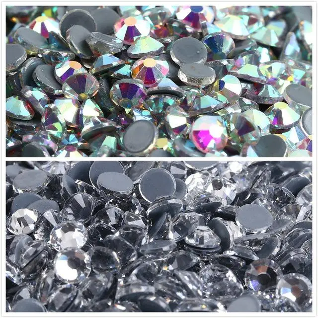 All size ss3~ss50 Crystal AB/Clear Color Better DMC Iron On  fix Crystal Glass  fix Rhineston For Fabric Garmentes