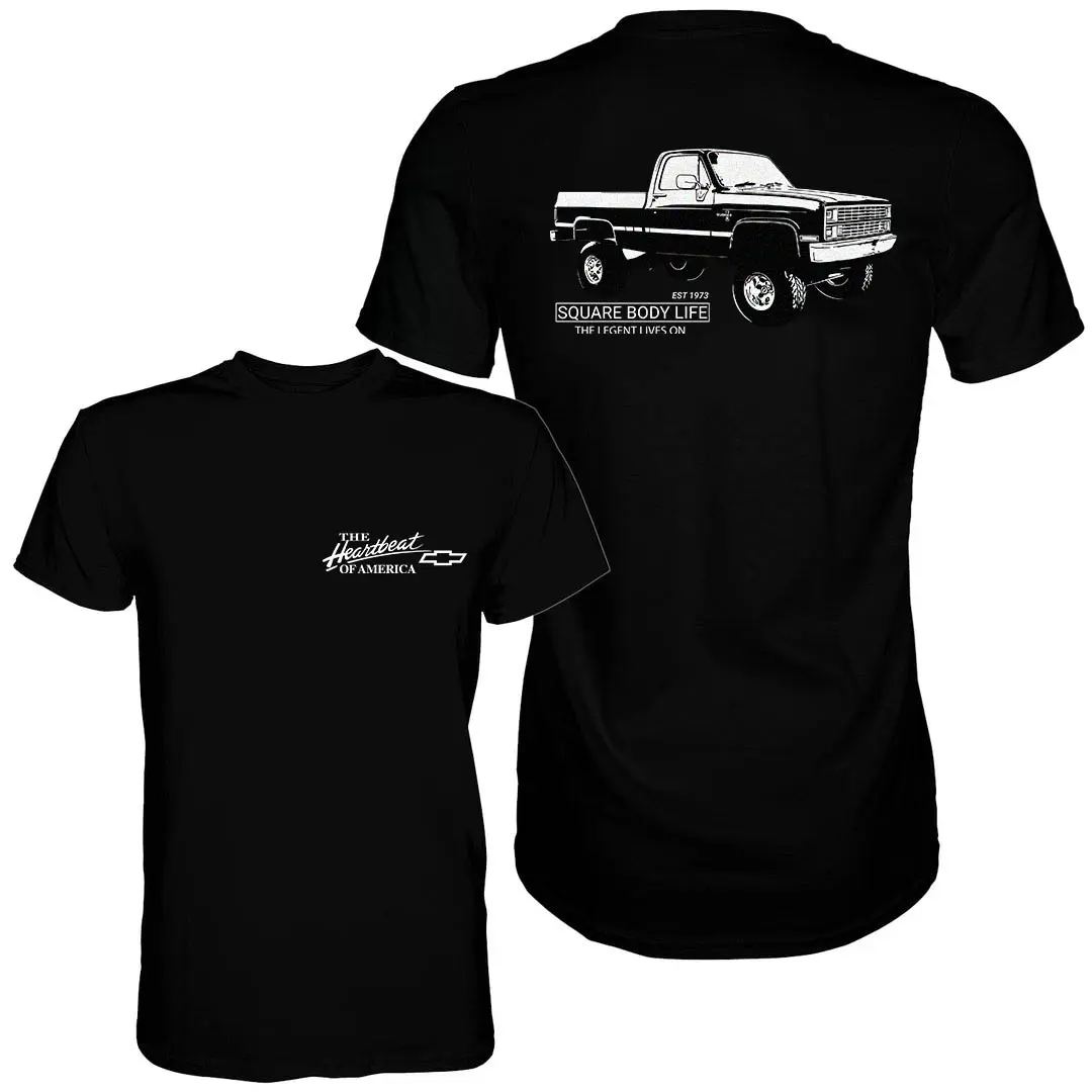 Vintage Graphic T-Shirt with Classic 1973 Truck Design, Men's Unisex Fit in 100% Cotton, 2-Sided Print, Cold Machine Wash, Two-Sided Print