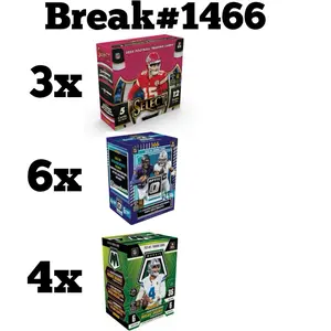 Break #1466: 13 BOX 2025 NFL PICK YOUR TEAM BREAK: 3x PANINI NFL Select Hobby - 6x Optic Blaster- 4x Mosaic Blaster
